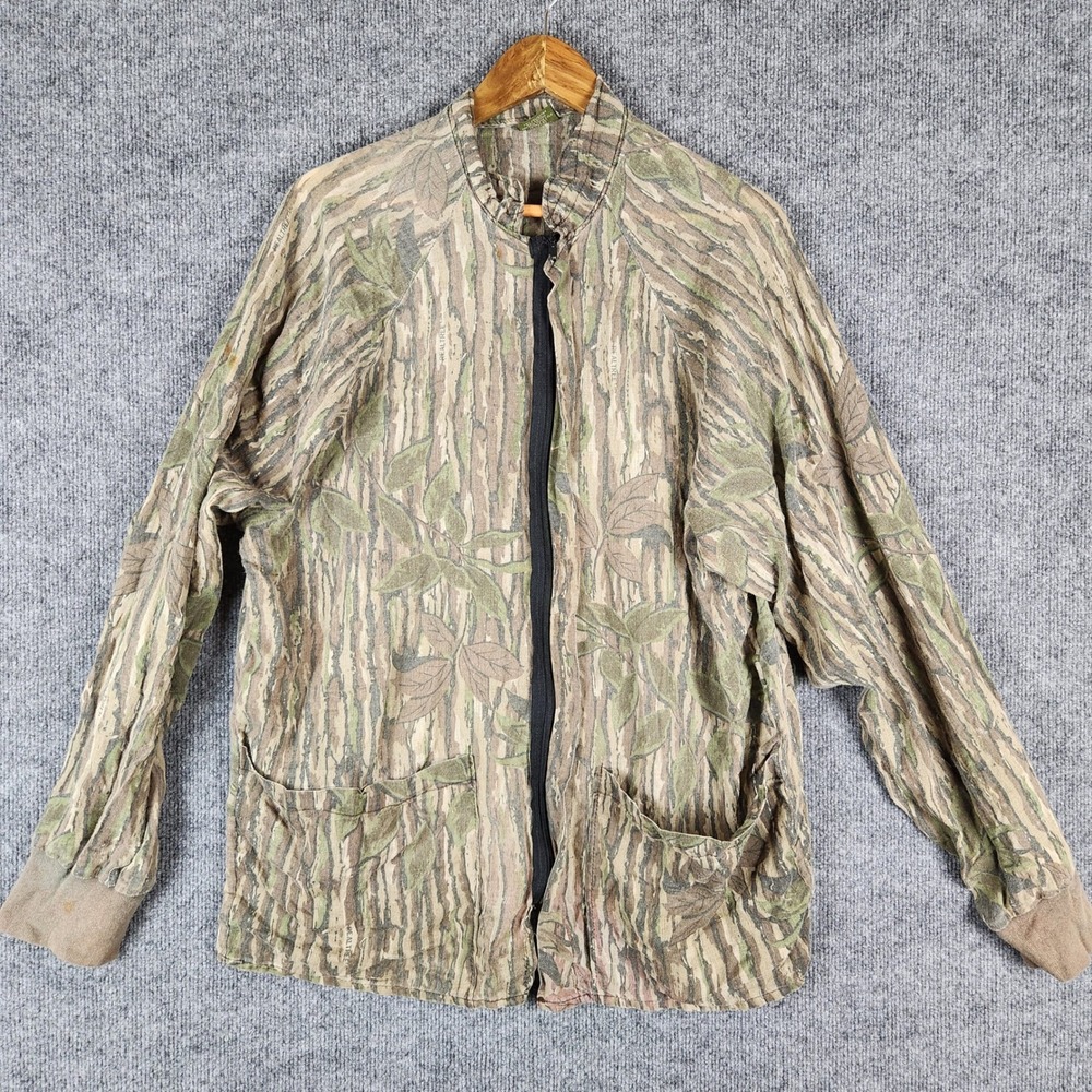 Spartan Realtree Camo Jacket Mens Large Vintage Full Zip Lightweight Made in USA